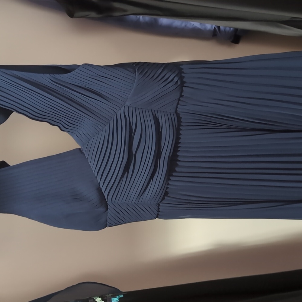 Max & Cleo Deep Blue Long Sleeve Dress